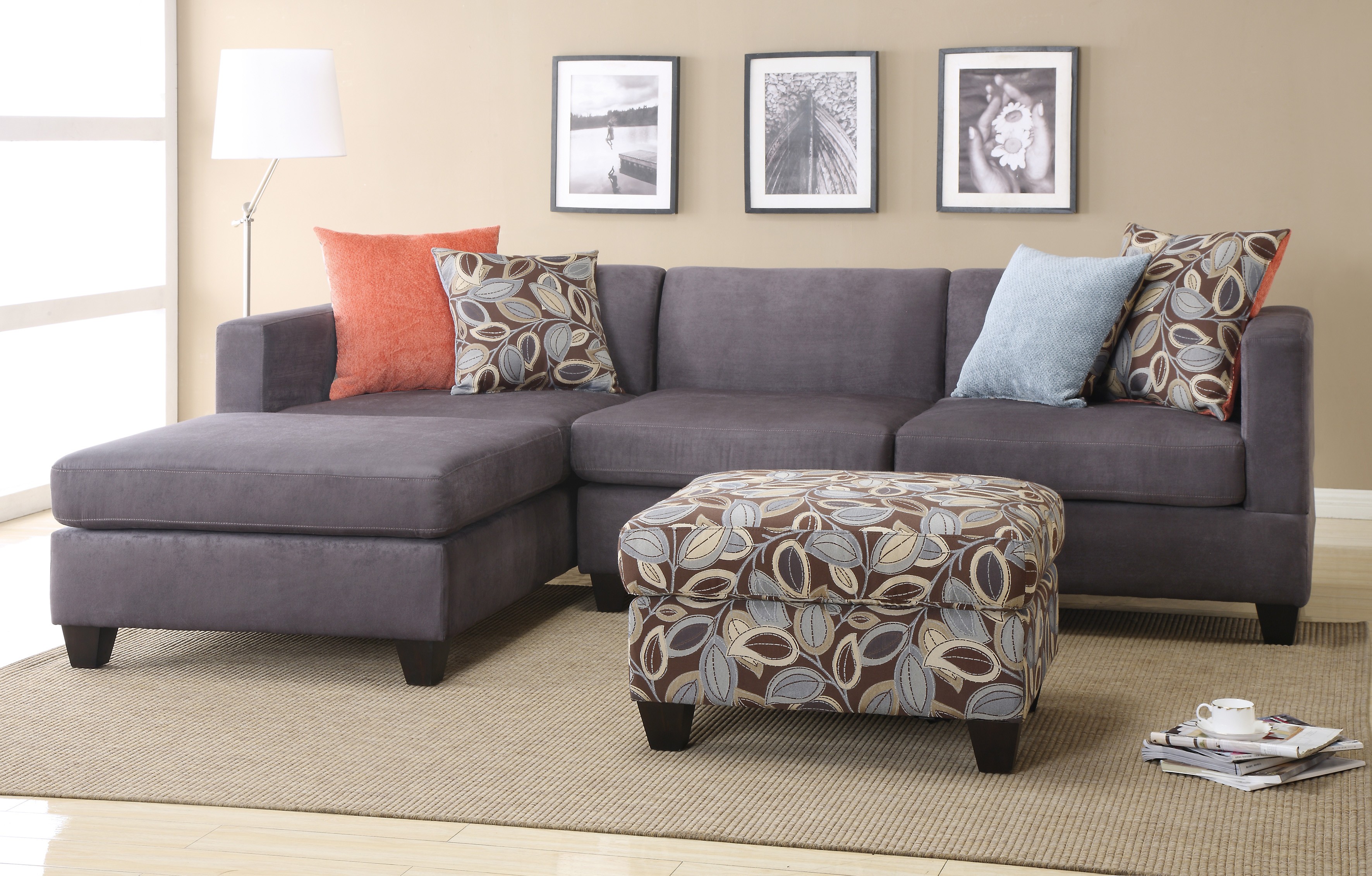 2 Piece Sectional Sofa with Chaise Design – HomesFeed