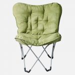 Stylish Green Folding Chair With Cushion