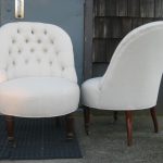 White Elegant Leather Slipper Chair
