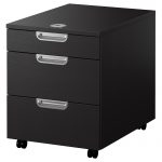 modern black walmart filing cabinet idea with three drawers and wheels