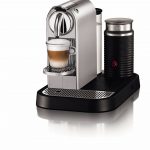 modern espresso machine with milk frother with stylish design for home made coffee