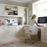 Modern Home Office Ideas With White Drawers And Cabinet
