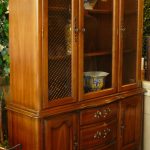 Stunning Wooden Tall China Cabinet With Solid Wood