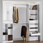 White Wooden Closet Storage Cabinet Organizer