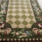 Green Rooster Kitchen Rugs Flooring Area