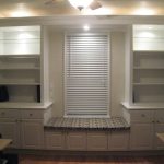 White Window Seats With Storage And Cool Lighting