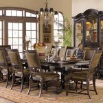 Wooden Rustic Design Of Formal Dining Room Sets For 8 With Big Hutch