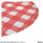 Red WHite Pattern Cutting Board