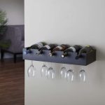 Wine Rack And Glass Holder Woden Style