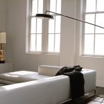 Contemporary floor lamp Lowe wide idea low profile white sectional sofa