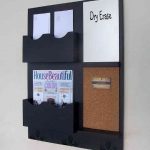 Wall mount mail organizer idea made of black finished wood
