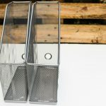 IKEA magazine holder idea made of lightweight metal