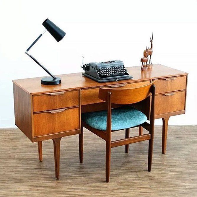 midcentury modern home office furniture made from hardwood